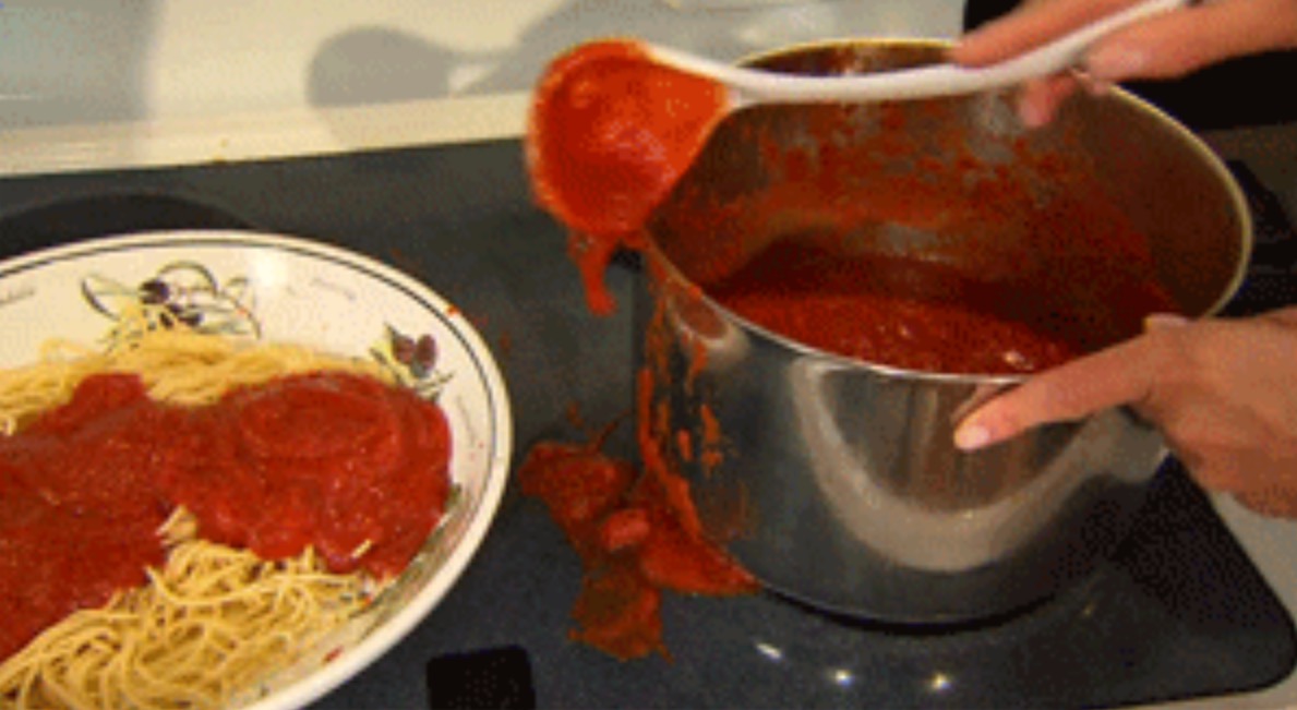 Infomercial Sauce Mess.