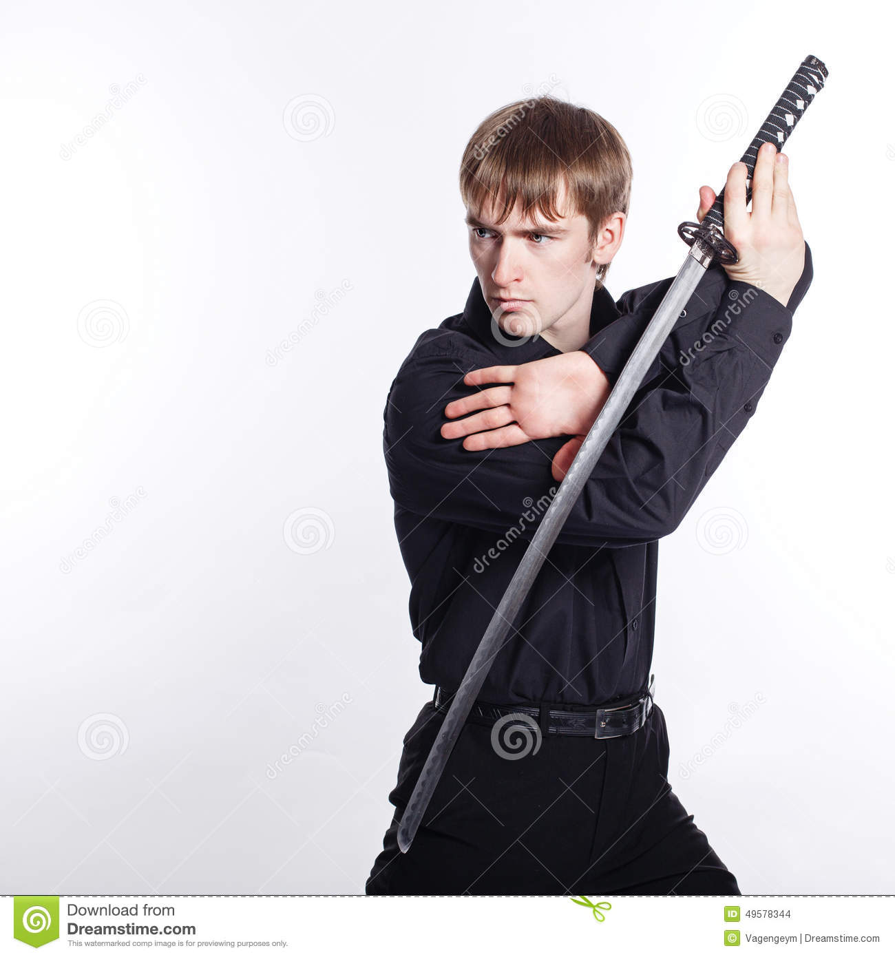 man holding katana drawing man holding katana drawing