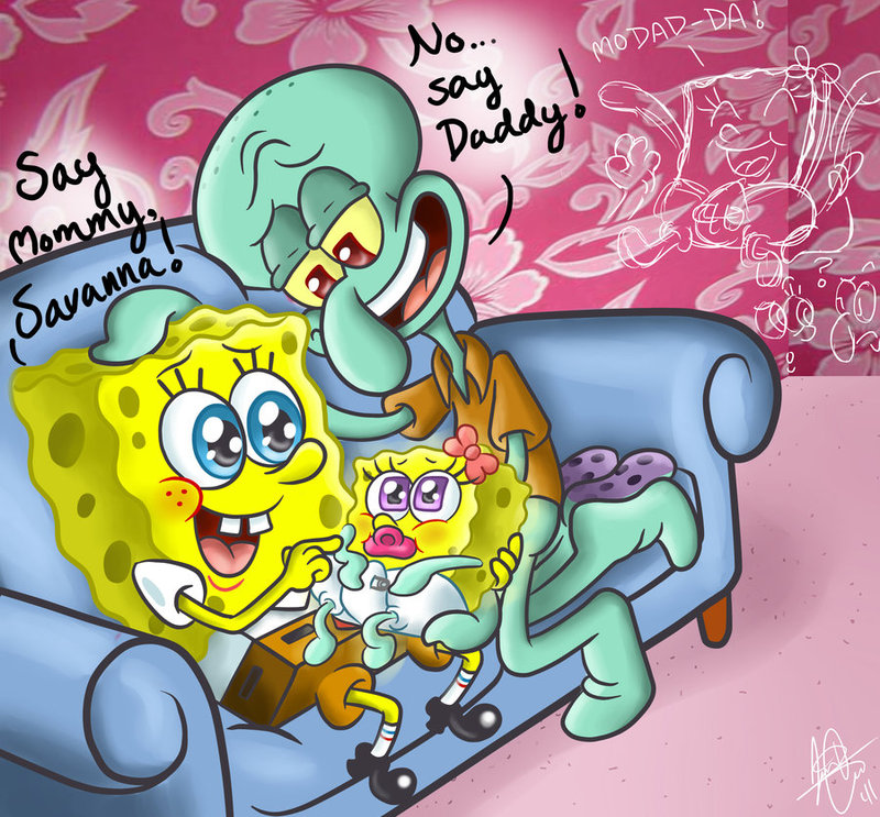 Spongebob and Squidward.
