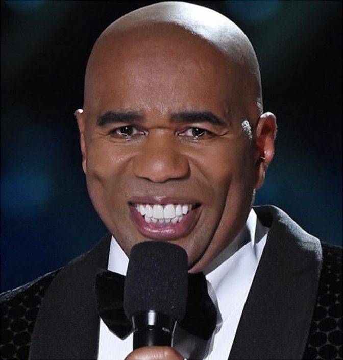 steve harvey no mustache.