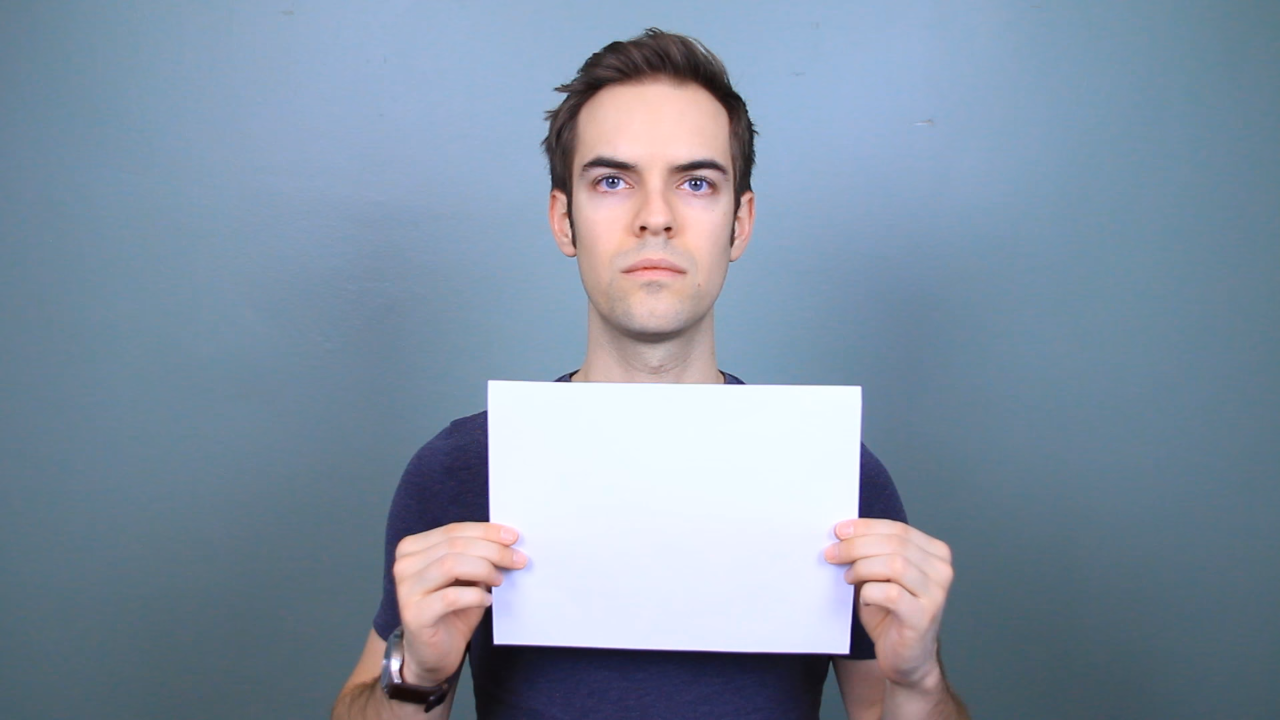 We on this paper this week. Jacksfilms. Selfie with paper. Holding paper. Man hold paper.