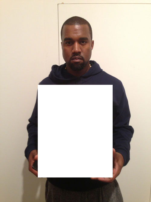 Kanye Holding Notebook Template