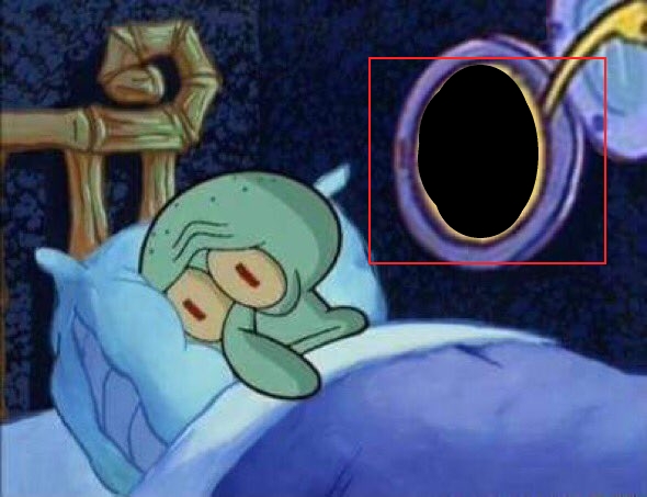 squidward sleeping.