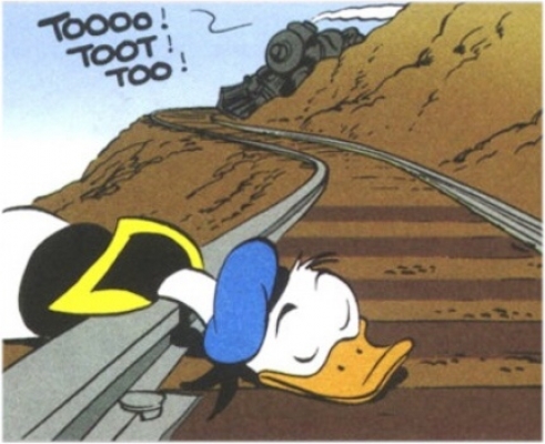 donald duck sleeping